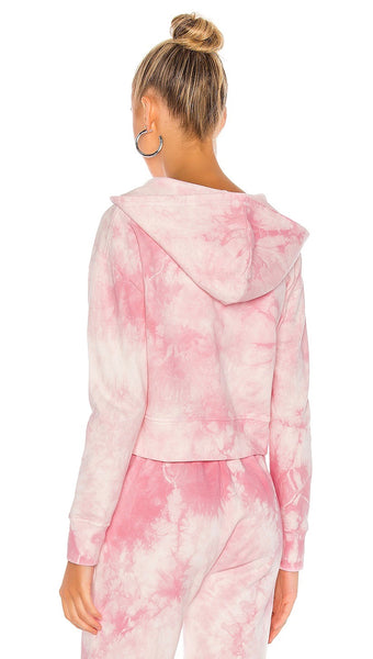 Frankies Bikinis Ranger Heavenly Pink Tie Dye Sweatshirt Hoody I ShopAA