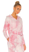 Frankies Bikinis Ranger Heavenly Pink Tie Dye Sweatshirt Hoody Activewear I ShopAA