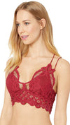 Free People Adella Bralette Garnet Red Intimates Floral Lace | ShopAA