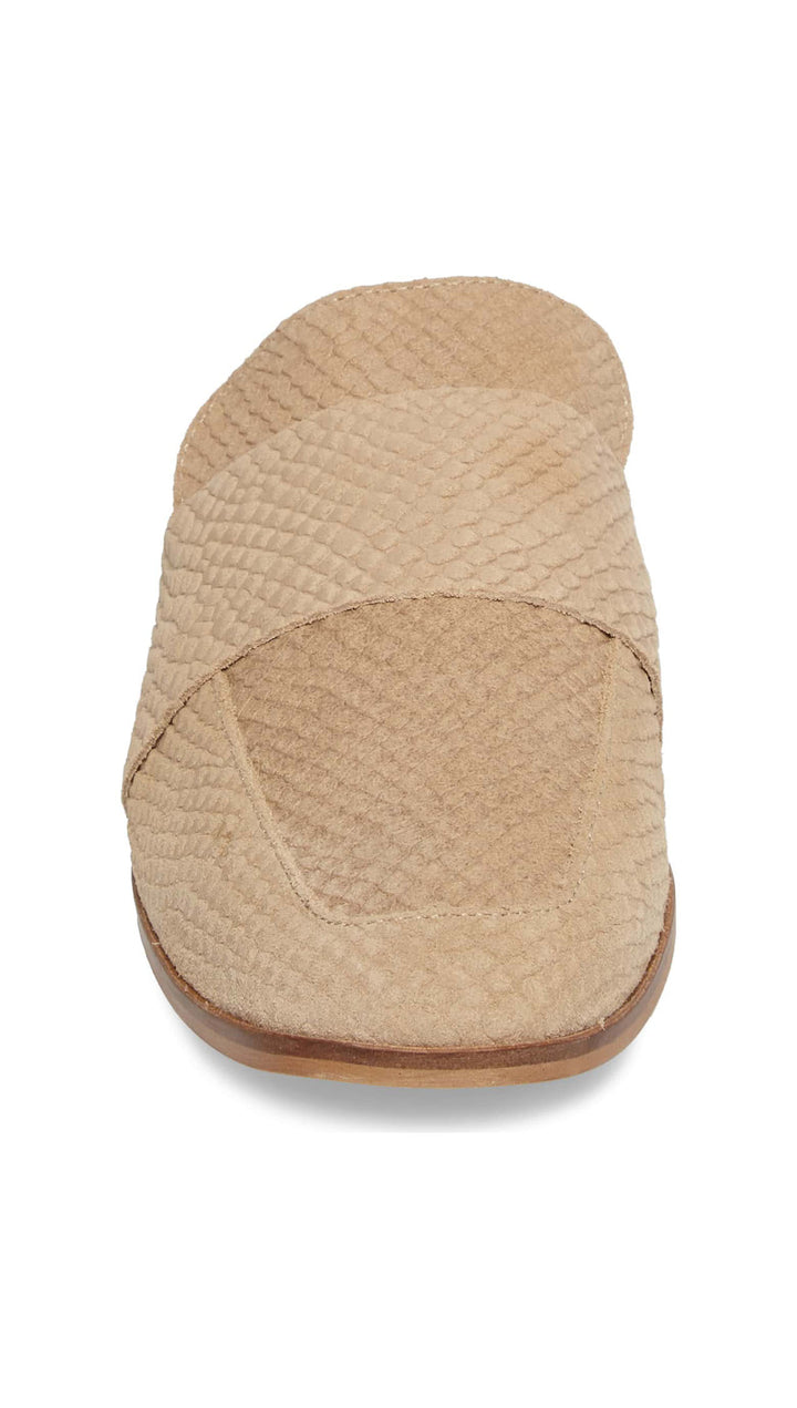Free People Textile At Ease Loafer Beige Snake Mule Backless | ShopAA