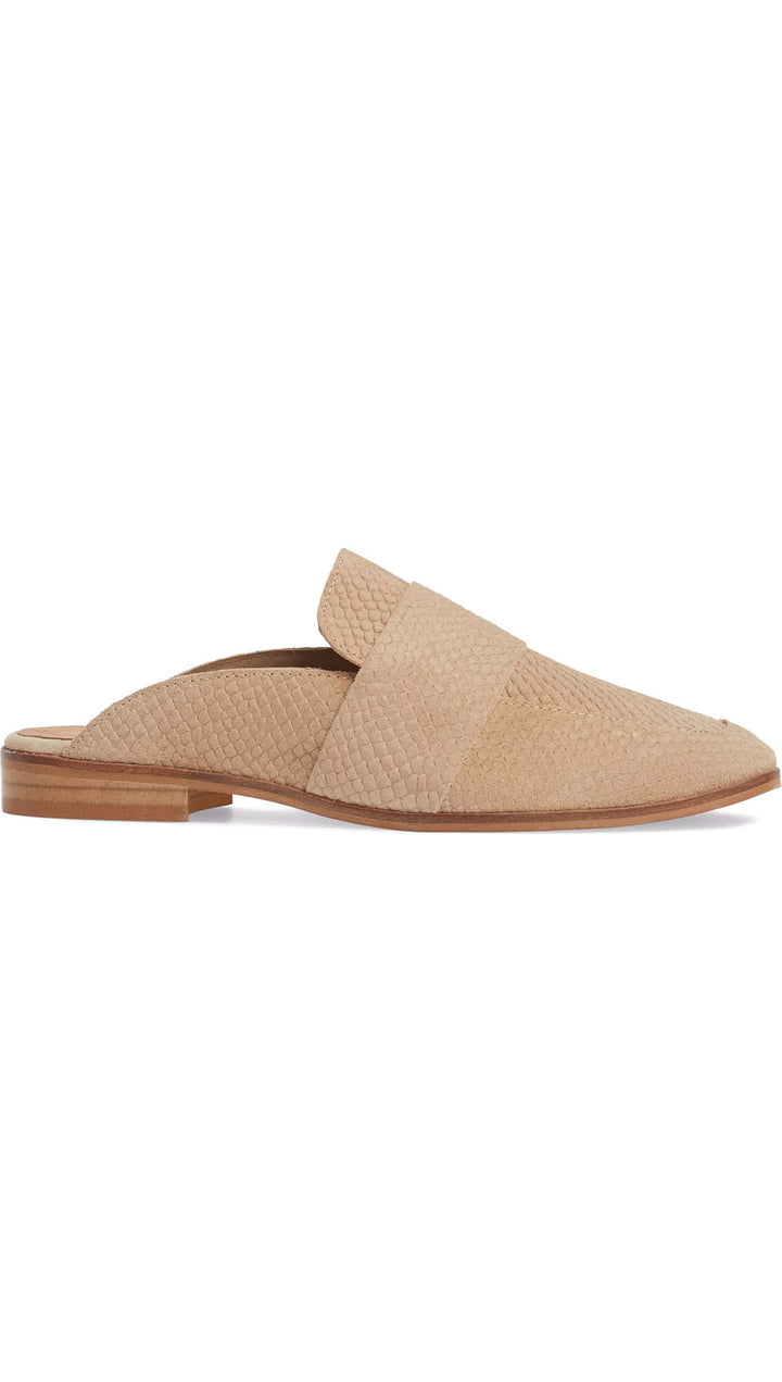 Free People Textile At Ease Loafer Beige Snake Mule Backless | ShopAA