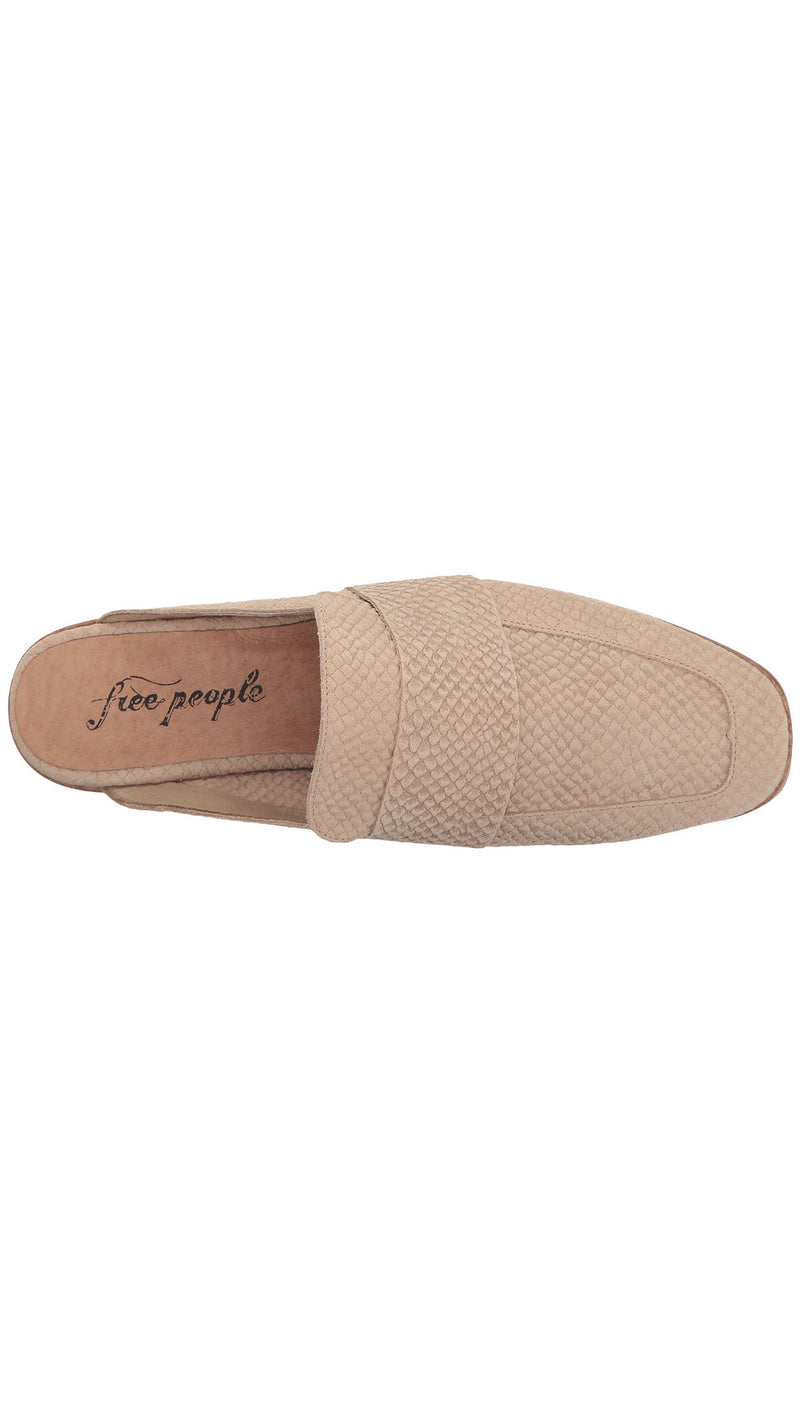 Free People Textile At Ease Loafer Beige Snake Mule Backless | ShopAA