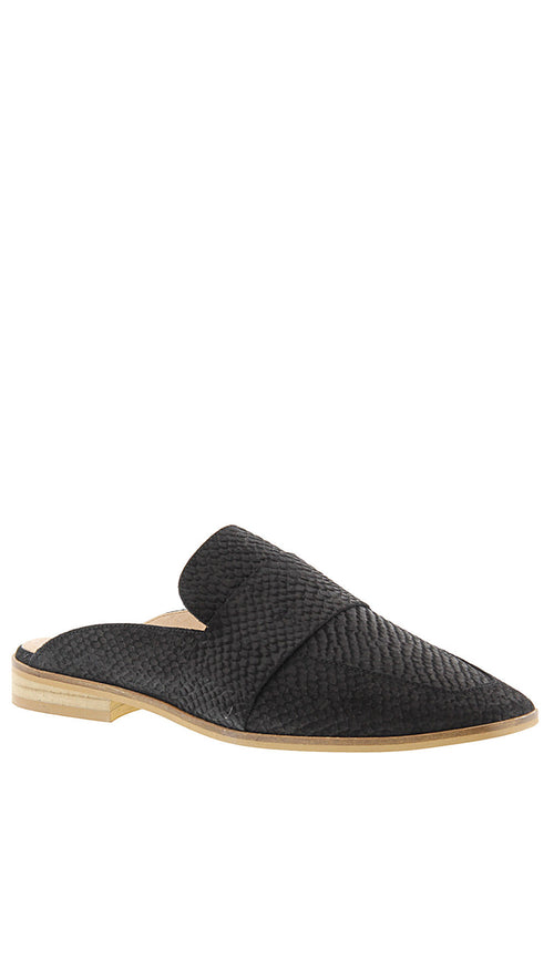 Free People Textile At Ease Loafer Black Snake Mule Backless | ShopAA