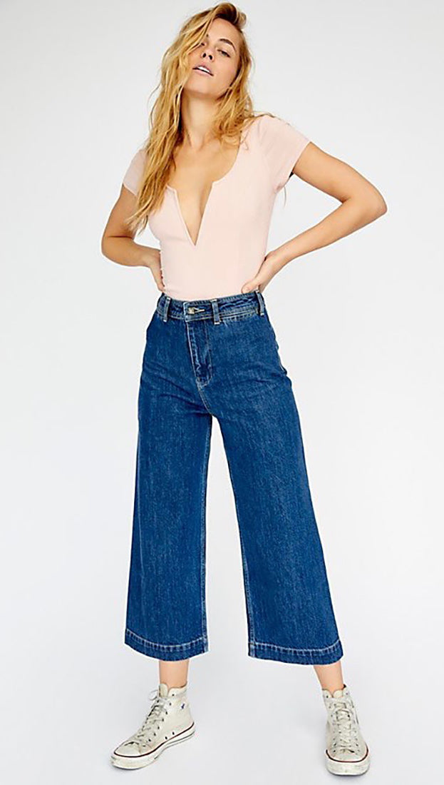 Free People Deep Conversation Bodysuit Rose Pink V Wire Top I ShopAA 