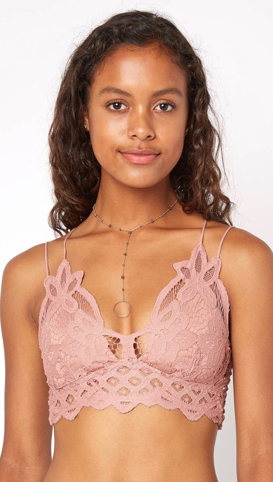 Free People Adella Bralette Rose Pink Lace Bra Top Intimates | ShopAA