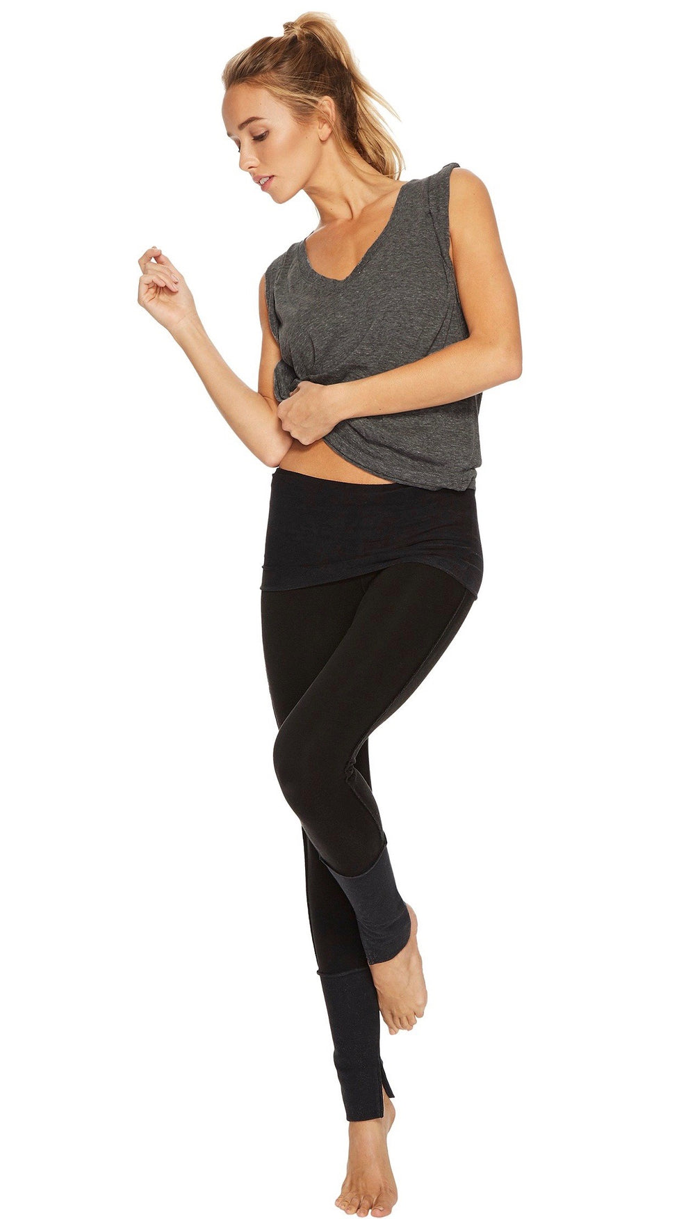 Free People Movement Wonder Tank Heather Black Sleeveless Active I ShopAA