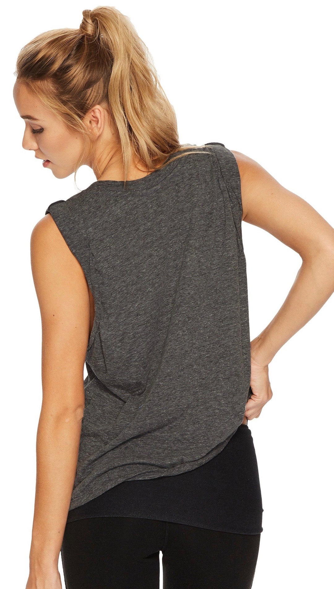Free People Movement Wonder Tank Heather Black Sleeveless Active I ShopAA
