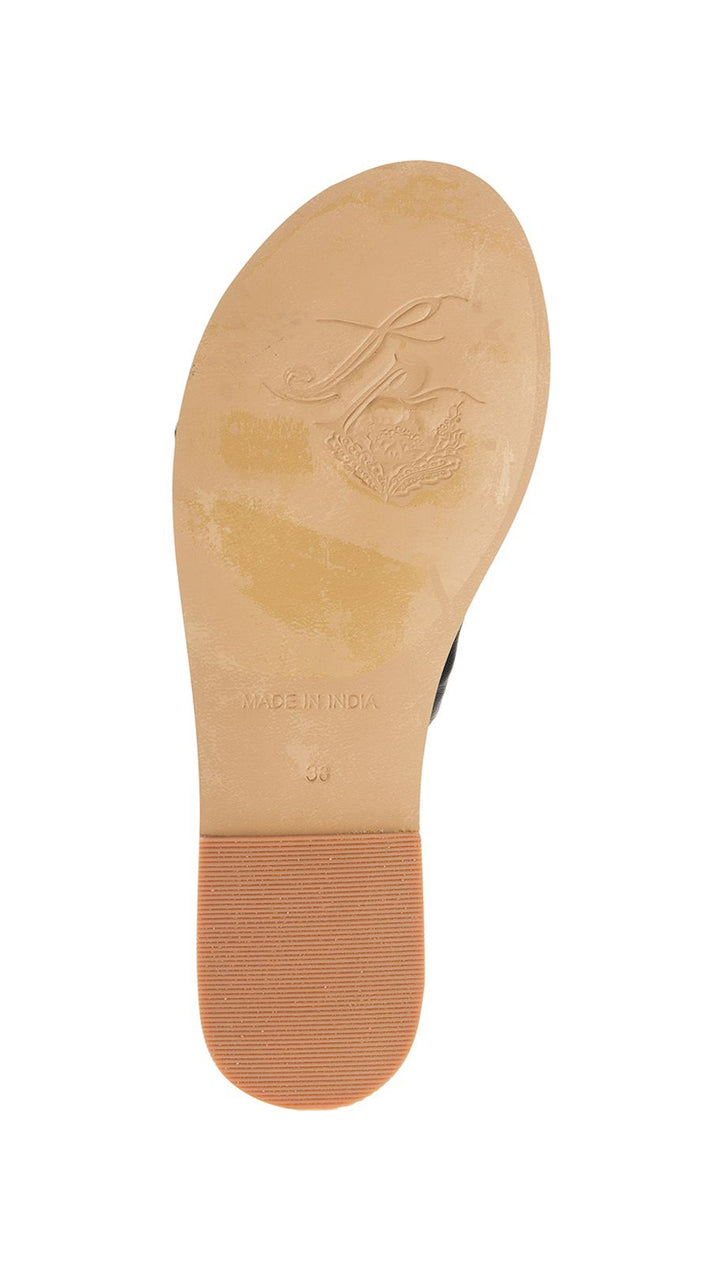 Free People Rio Vista Slide Sandals Flats Black Leather Backless ShopAA