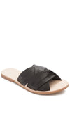 Free People Rio Vista Slide Sandals Flats Black Leather Backless ShopAA
