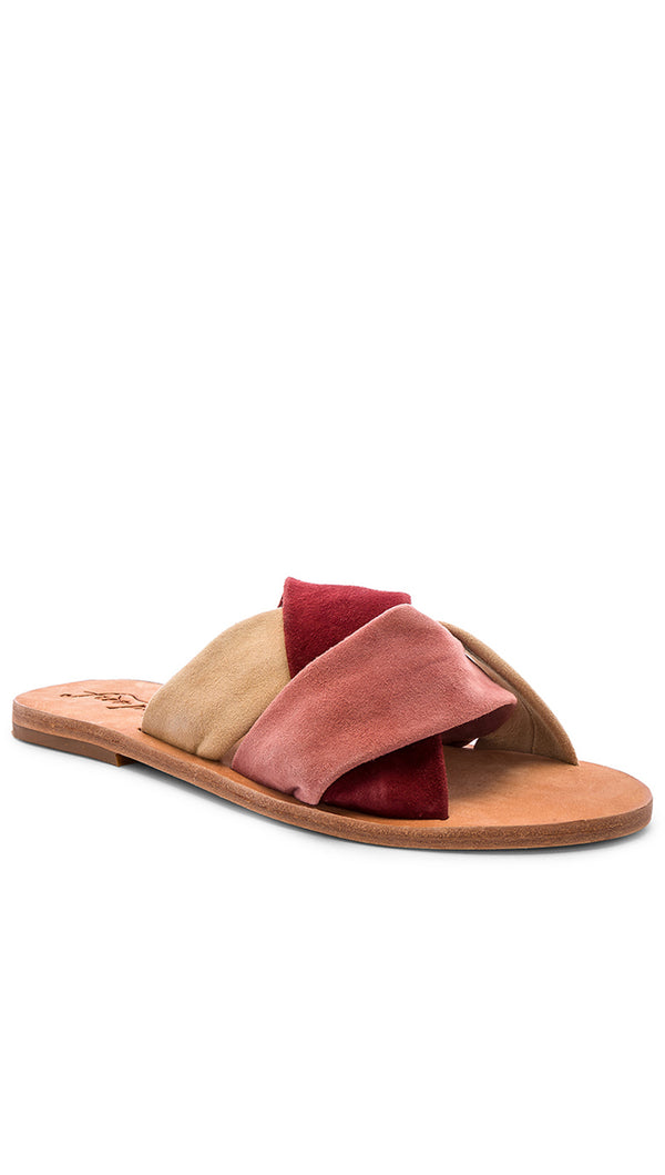 Free People Rio Vista Slide Sandals Rose Suede