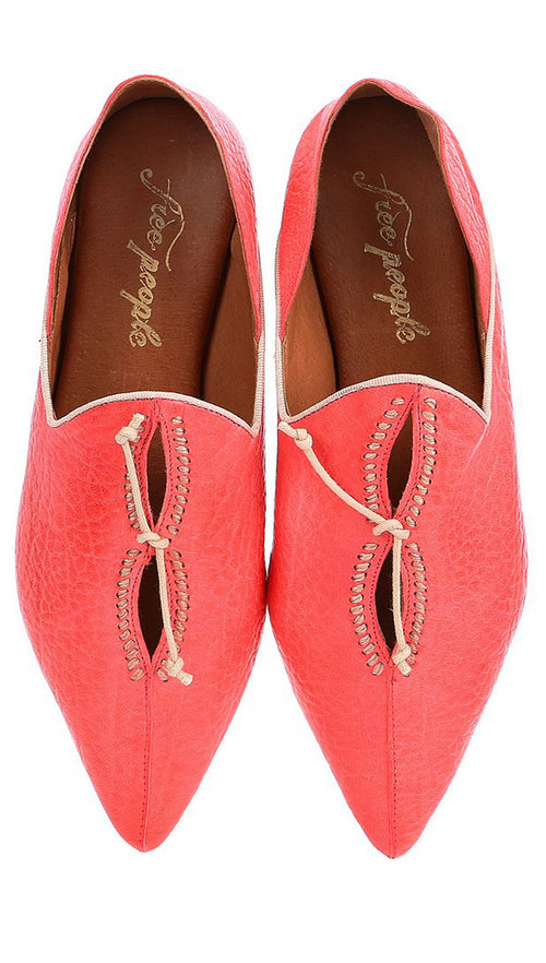 Free People St. Lucia Flats Red Leather Shoes