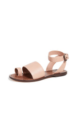 Free People Torrence Sandal Rose Shoes Pink Leather Strap Toe Ring