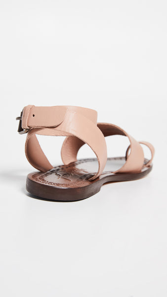 Free People Torrence Sandal Rose Shoes Pink Leather Strap Toe Ring – ShopAA