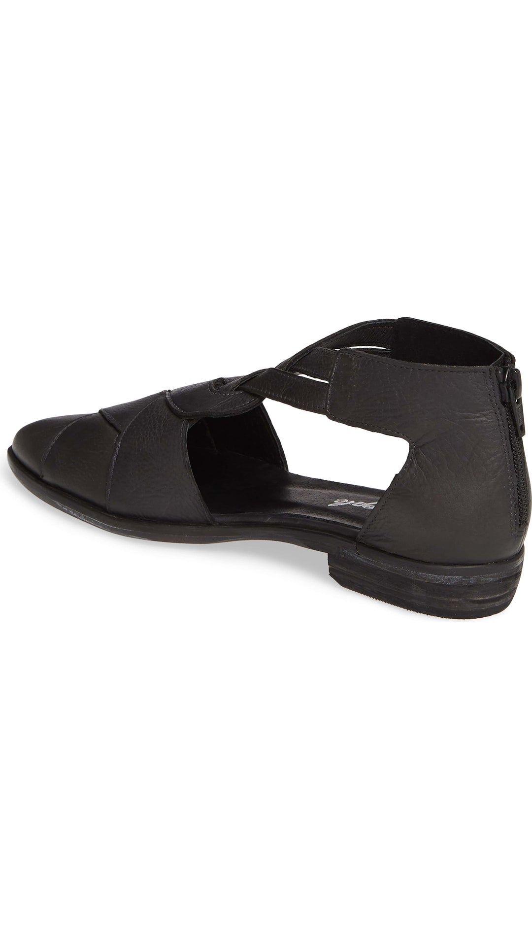 Free People Wanderlust Flats Black Braided Leather Shoes I ShopAA