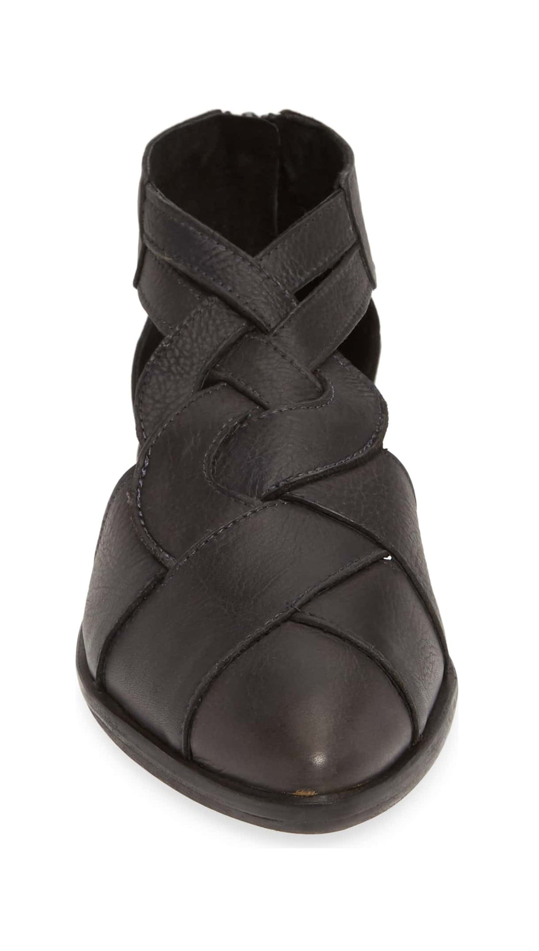 Free People Wanderlust Flats Black Braided Leather Shoes I ShopAA