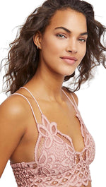 Free People Adella Bralette Rose Pink Lace Bra Top Intimates | ShopAA