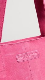 One Teaspoon Harlowe Large Oversized Suede Tote Bag Hot Pink | ShopAA