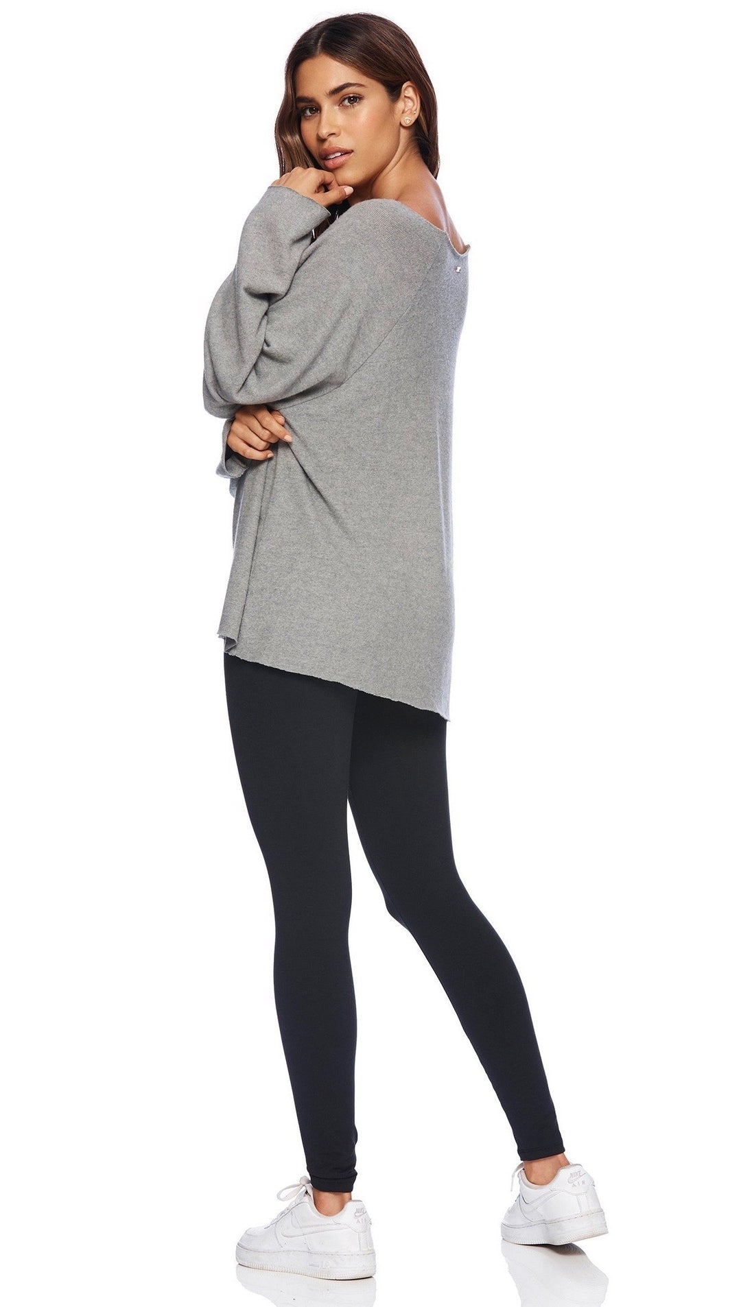 Beach Bunny Swimwear Josie Sweatshirt Grey Lounge Lace Up | ShopAA