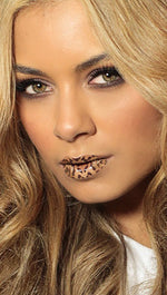 Violent Lips Leopard Print Tattoo Animal Lipstick Tattoo