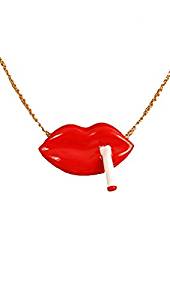 ShopAA Jewelry Last Cigarette Red Lips Necklace 