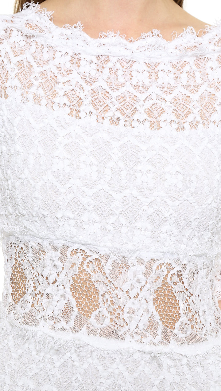 Nightcap Clothing Florence Lace Cutout Sheer V Back Gown Dress White ShopAA Nightcap Clothing Florence Lace Cutout Sheer V Back Gown Dress White ShopAA