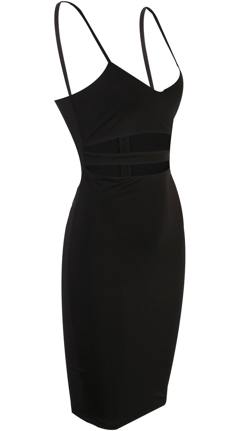 1) Low-Cut Solid Sleeveless Mini Dress For Club – Bella Fancy Dresses US