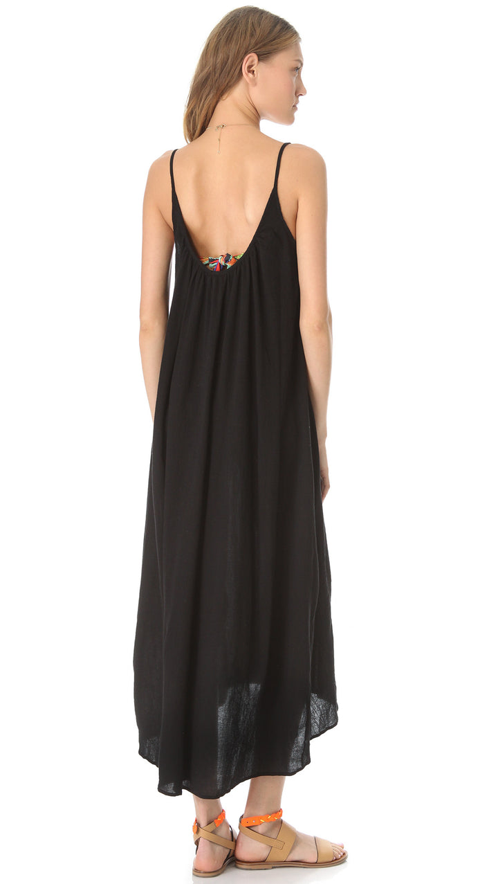 9Seed Tulum Maxi Dress in Black Swim Cover Up Beach