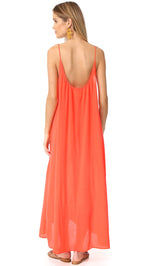 9 Seed Tulum Dress in Coral Maxi Swim Cover Up Orange