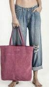 One Teaspoon Harlowe Large Oversized Suede Tote Bag Hot Pink | ShopAA