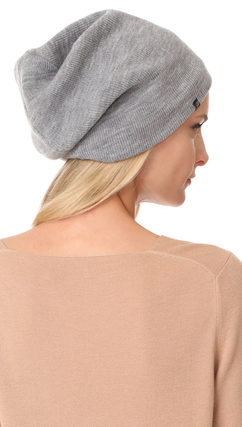 Plush Barca Ribbed Knit Beanie Heather Grey Fleece Lined Hat | ShopAA