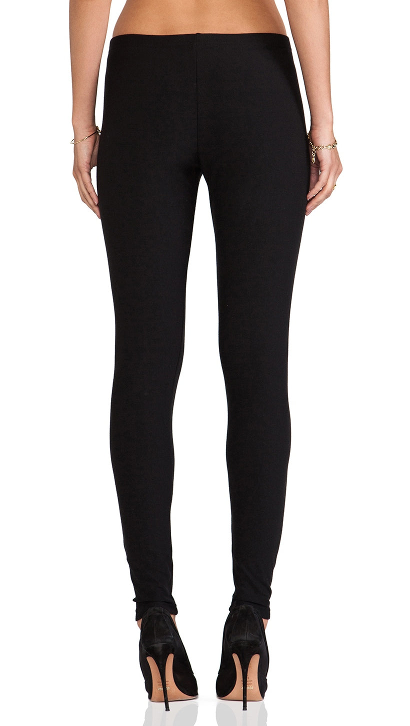 Plush Cotton Fleece Lined Legging Black Cotton | ShopAA
