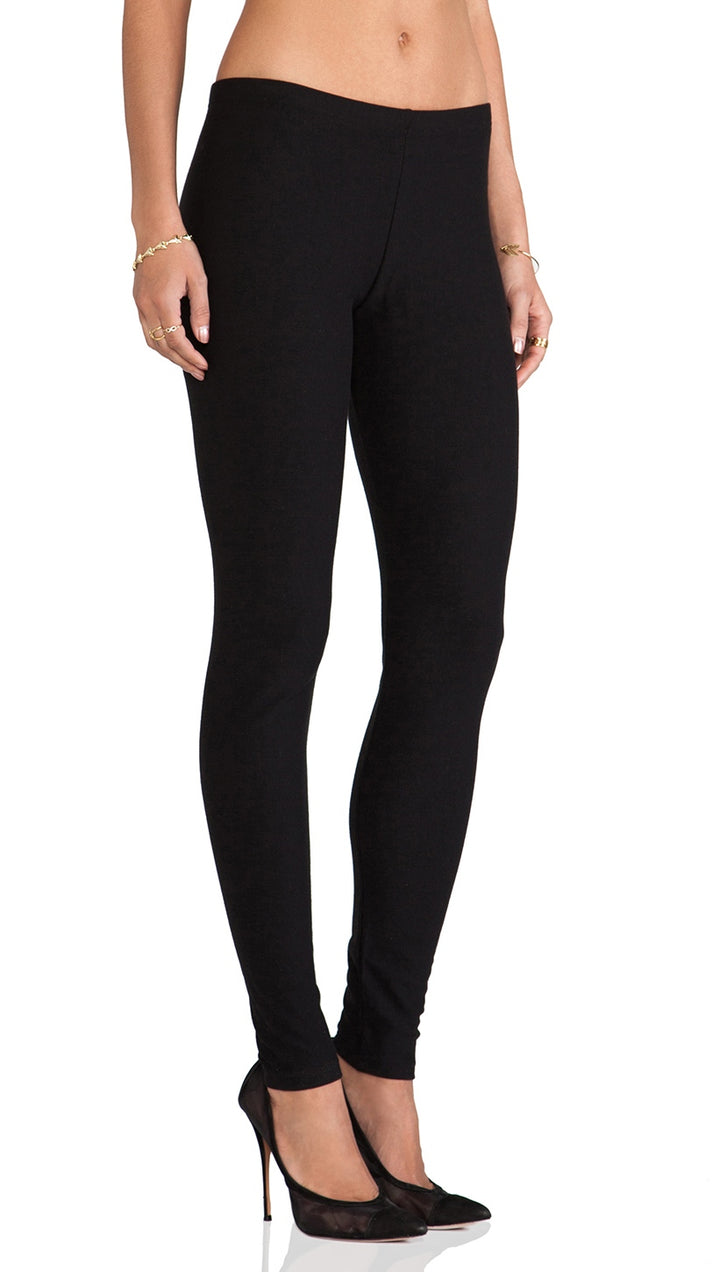 Plush Cotton Fleece Lined Legging Black Cotton | ShopAA