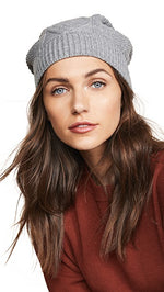 Plush Diamond Knit Beanie Hat Heather Grey Fleece Lined | ShopAA