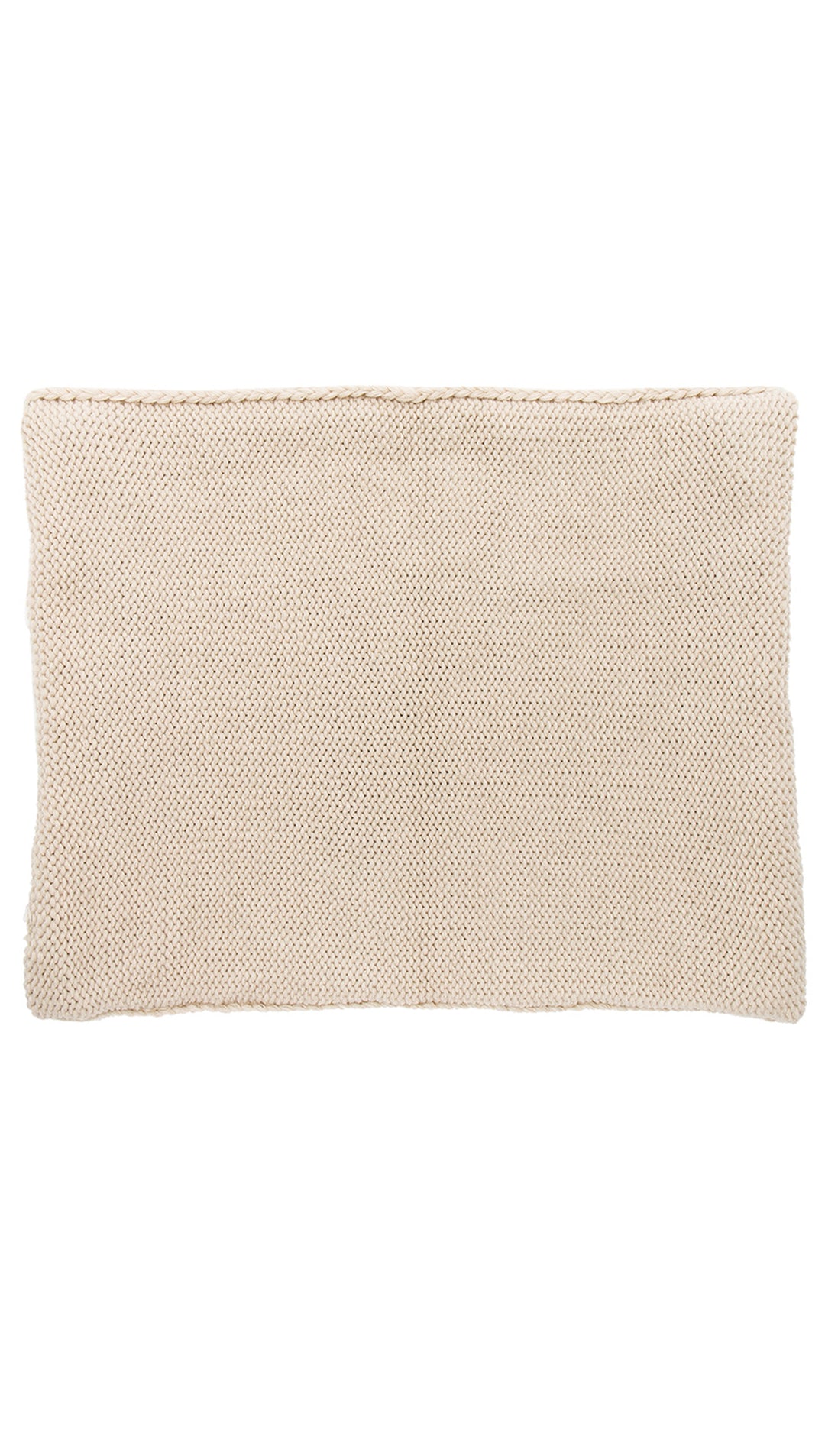 Plush Chunky Knit Neckwarmer Mink Infinity Scarf Beige Fleece | ShopAA