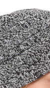 Plush Marled Knit Slouchy Beanie Hat Black White Fleece Lined | ShopAA