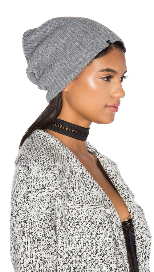 Plush Ribbed Knit Beanie Heather Grey Fleece Lined Hat | ShopAA