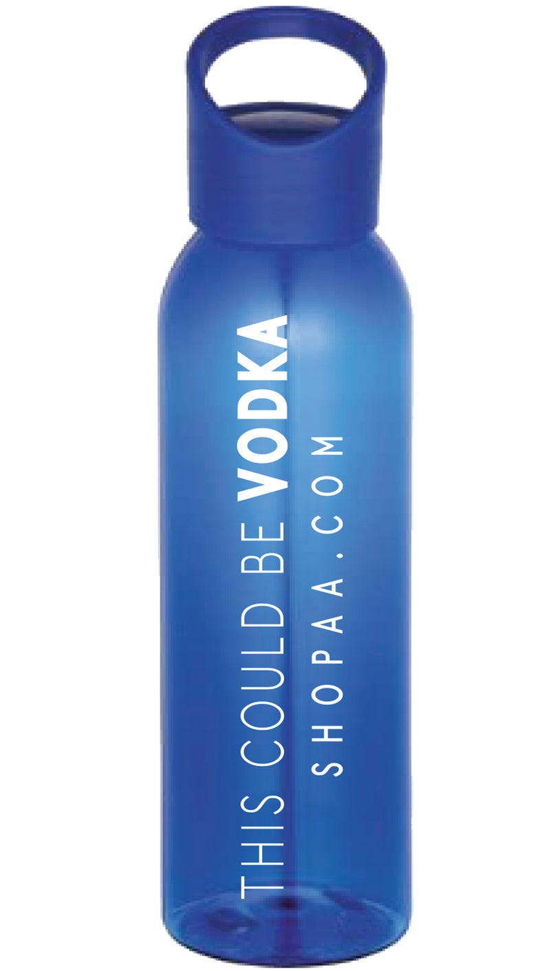 this could be vodka blue water bottle 