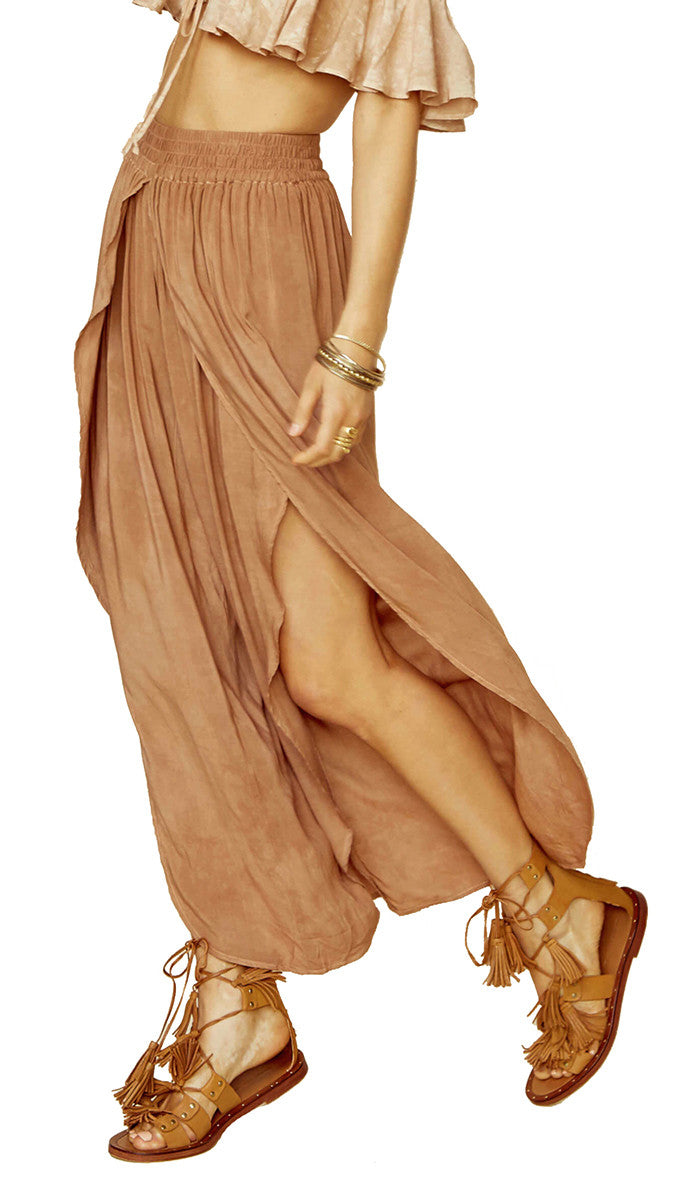 Blue Life Jeanne Wrap Culotte Slit Pants in St Tropez l ShopAA