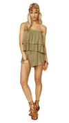 Marion Tiered Romper Spanish Olive Green by Blue Life l ShopAA
