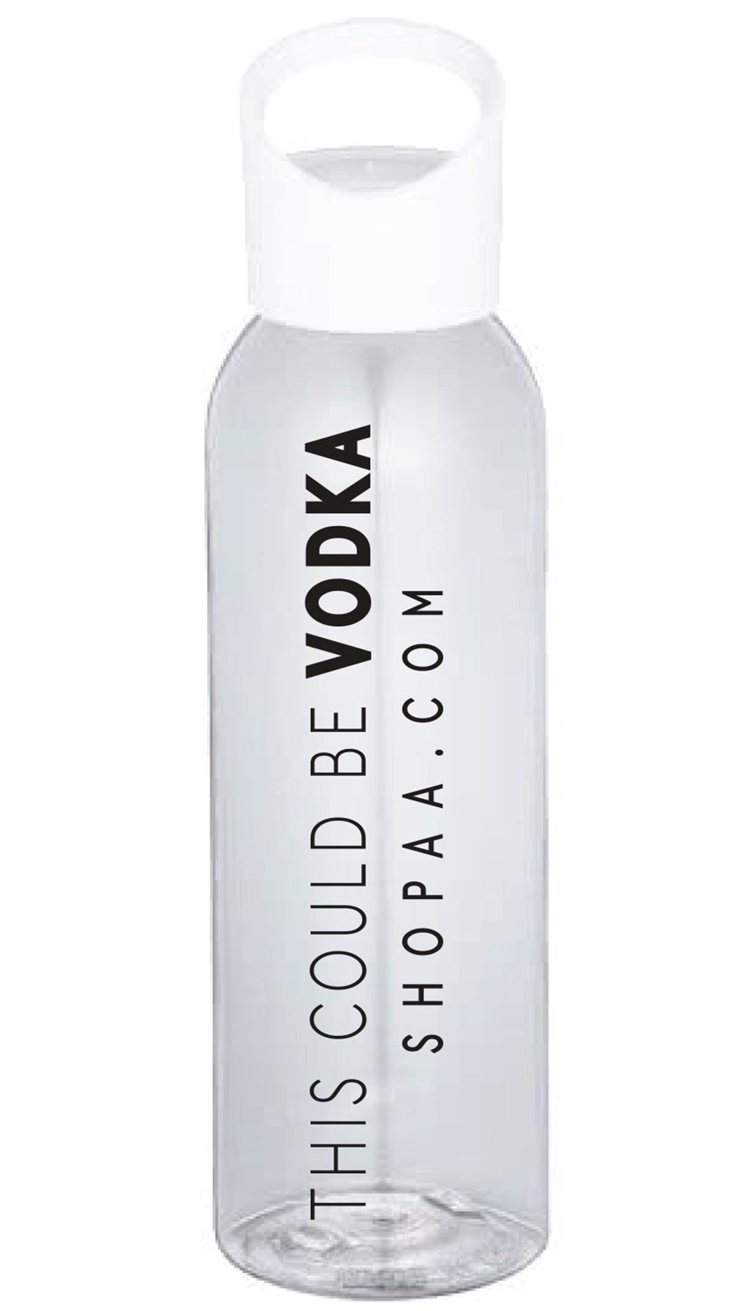 this could be vodka clear water bottle 