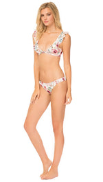 Tori Praver Mimi Cheeky Hipster Bikini Bottoms Ivory Floral | ShopAA