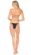 Tori Praver Royale Pull Over Bandeau Bikini Top Black Swim | ShopAA