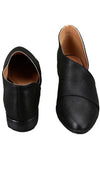 D'Orsay Pointed Toe Shoes Open Shank Oxford Flats Black ShopAA Tuxedo