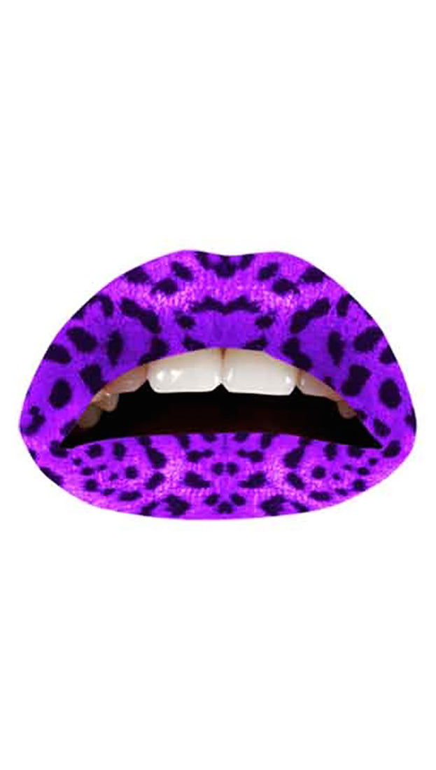 Violent Lips Leopard Purple Lip Tattoo Makeup Lipstick ShopAA