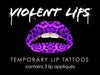 Violent Lips Purple Leopard Lip Tattoo Makeup Lipstick ShopAA