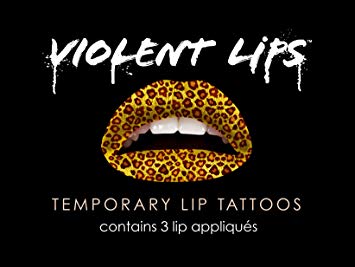 VIolent Lips The Cheetah Animal Print Lip Tattoo Makeup Lipstick ShopAA