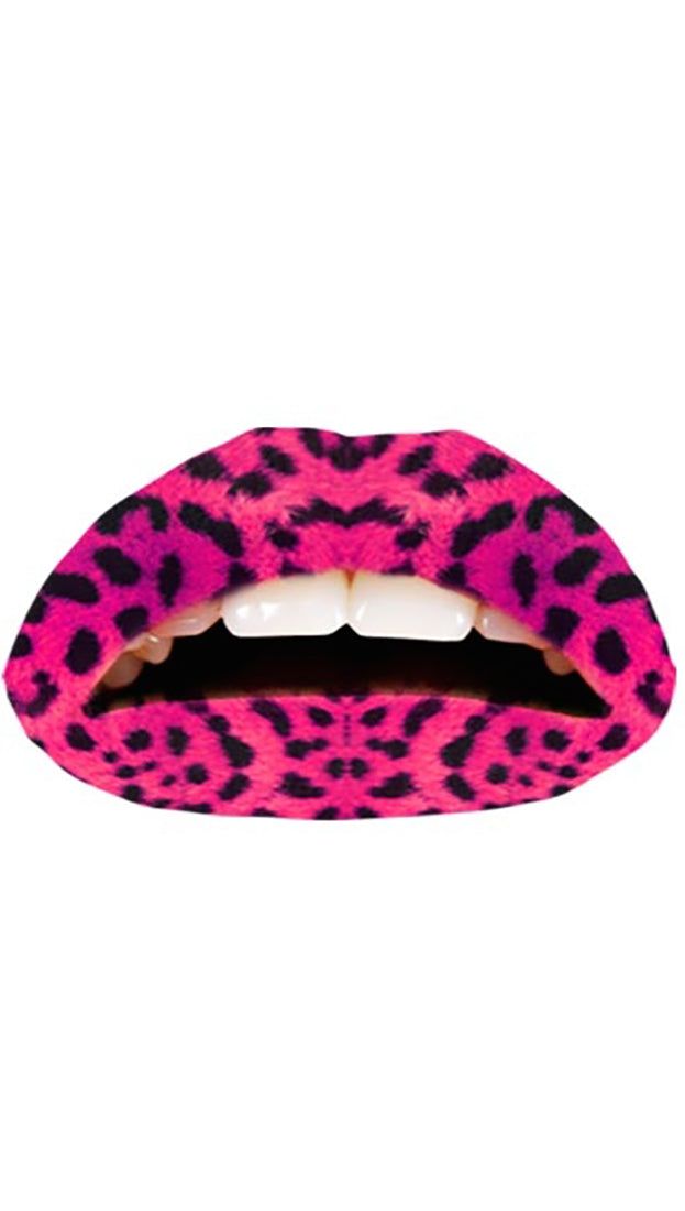 Violent Lips Leopard Pink Lip Tattoo Makeup Lipstick ShopAA