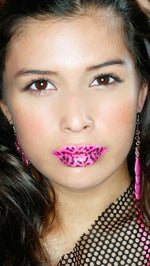 Violent Lips Leopard Pink Lip Tattoo Makeup Lipstick ShopAA