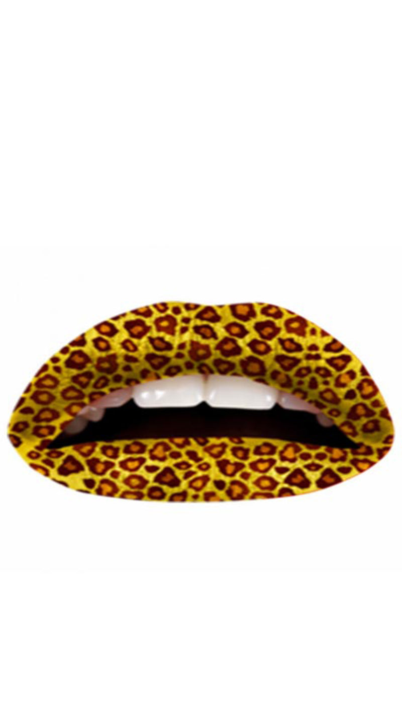VIolent Lips The Cheetah Animal Print Lip Tattoo Makeup Lipstick ShopAA
