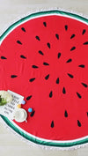 Watermelon Round Fringe Beach Towel Throw Circle ShopAA